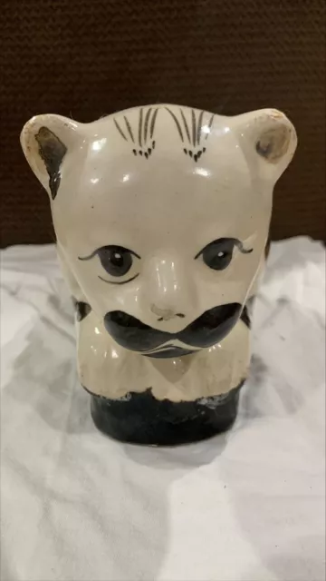 Rare!! Antique Chinese Cizhou Ware Mulan Porcelain Cat Pillow Head Rest Figurine