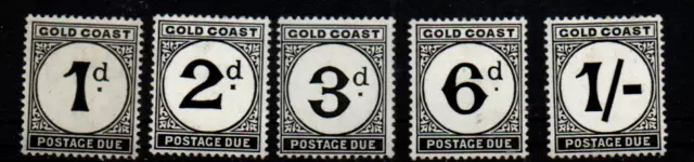 Gold Coast 1923-1952 Postage Due SGD2 & SGD5-8 Mint Hinged