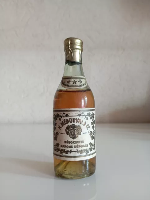 Very old mini bottle cognac Menorval 3 stars 5cl
