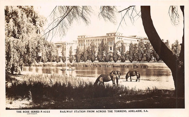 br106102 railway station from across the torrens adelaide australia