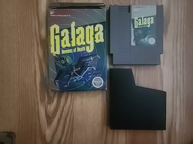 Galaga: Demons of Death (Nintendo NES, 1988) Untested Box And Cartridge Only