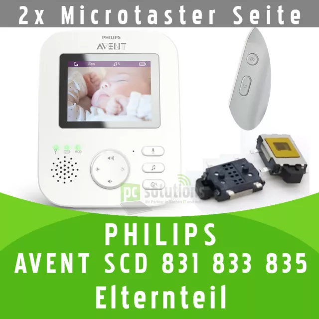 ✅ PHILIPS AVENT SCD 831 833 835 Elternteil 2x Micro Taster Knopf Schalter Button