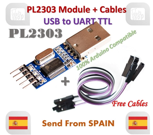 Module Convertisseur USB Vers RS232 TTL PL2303HX – Pour Nucleo, Arduino – Neuf