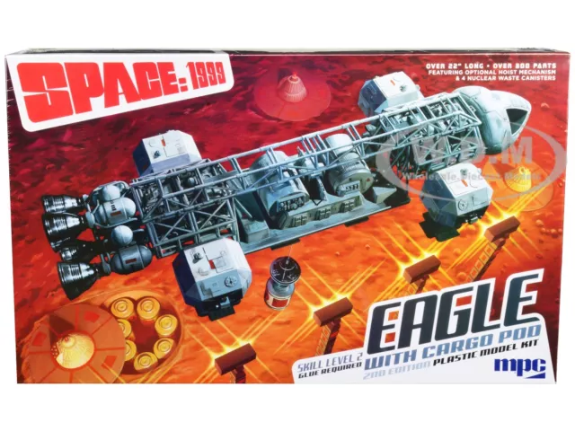 Skill 2 Model Kit Eagle Spacecraft W/Cargo Pod "Space: 1999" 1/48 By Mpc Mpc990