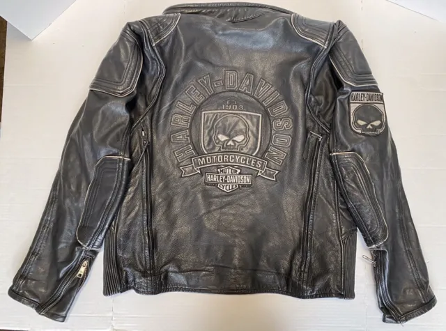 HARLEY DAVIDSON MENS AURORAL 3N1 Willie G Skull Leather Jacket Large ...