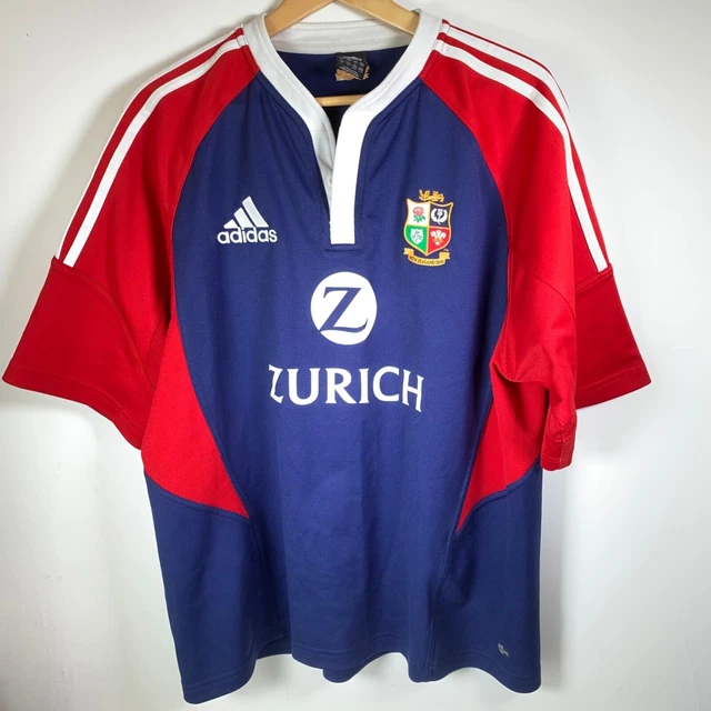 Adidas Rugby Shirt British & Irish Lions Blue Red New Zealand 2005 Mens Large