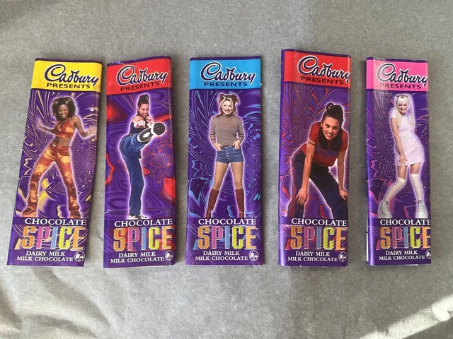 cadbury-spice-girls-empty-chocolate-bar-wrappers-10-99-picclick-uk