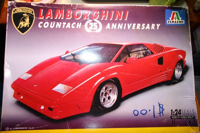 ITALERI LAMBORGHINI COUNTACH 25TH ANNIVERSARY Sports car 1/24 plastic ...