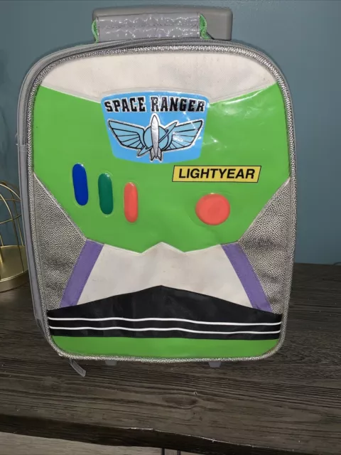 BUZZ LIGHTYEAR ROLLING Luggage Disney Store Exclusive With Light