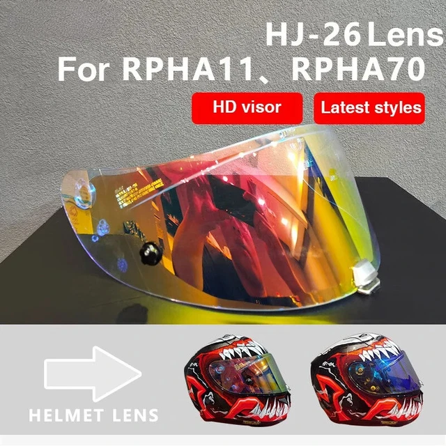 Visière De Rechange HJ-26 Pour Casque HJC RPHA 11 / RPHA 70 - Protection UV, Remplacement écran