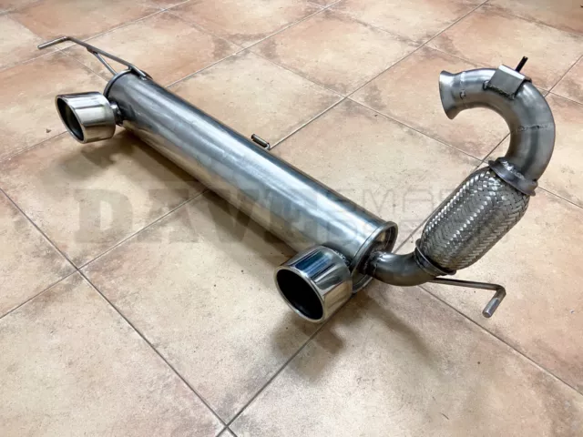 Sport exhaust for Smart Fortwo / Forfour 453 homologed Stainless Steel