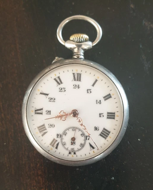Montre Gousset﻿ à coq avec chaîne, ﻿Selliard à Paris, déb