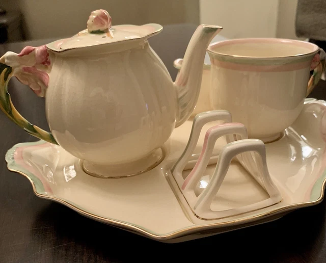 Early Vintage Royal Winton Grimwades Tiger Lily Breakfast Set 2