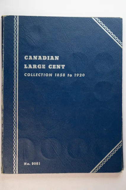 RARE 44-Coin Lot of Canada Large Cents 1859-1920 in Whitman Album!