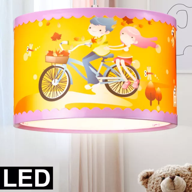 Lampada Bambini a Sospensione Plafoniera Camera Giallo Rotondo 28 CM