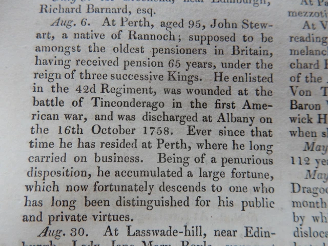 PERTH OLD MASON JAMES BELL  RANNOCH STEWART Obits     ETC  X1 abstract page 1823