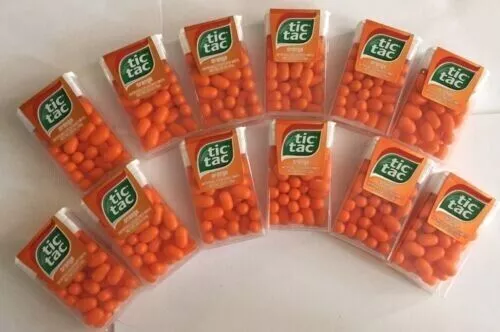 Tic Tac Orange Flavored Pack of 24 Pcs  9.7 gm Each  + Fresh Stock