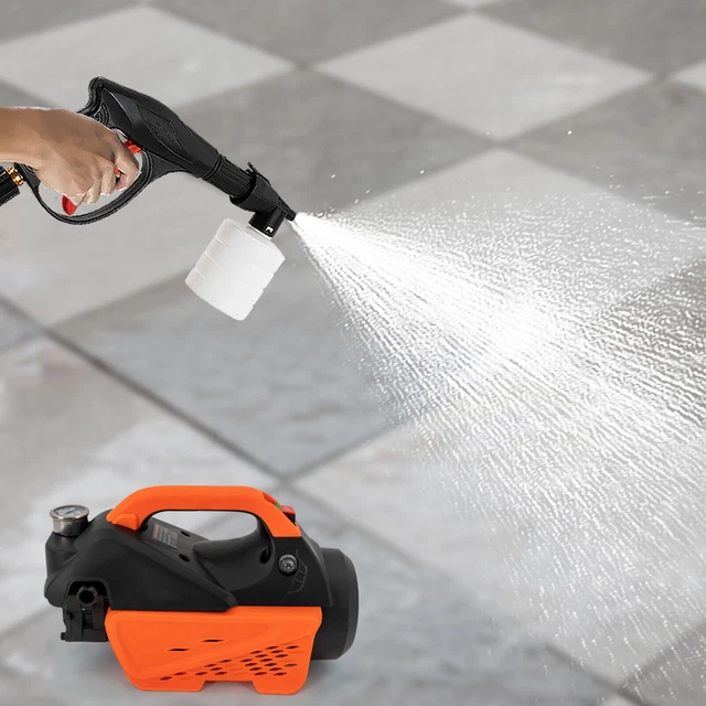 Idropulitrice Portatile A Batteria E Rete 500W - Pistola Autolavaggio Multifunzione Con Tubo 4,5m, 30bar