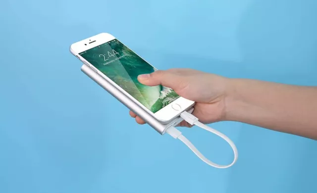 FLOVEME 0.2m Schlüsselanhänger USB Kabel für iPhone Datenladekabel (Weiß) 2