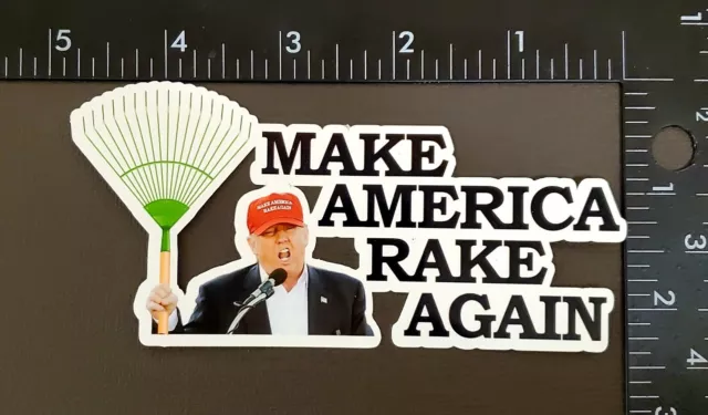 Make America RAKE Again - Funny Political Vinyl Sticker Biden Harris Anti-Trump