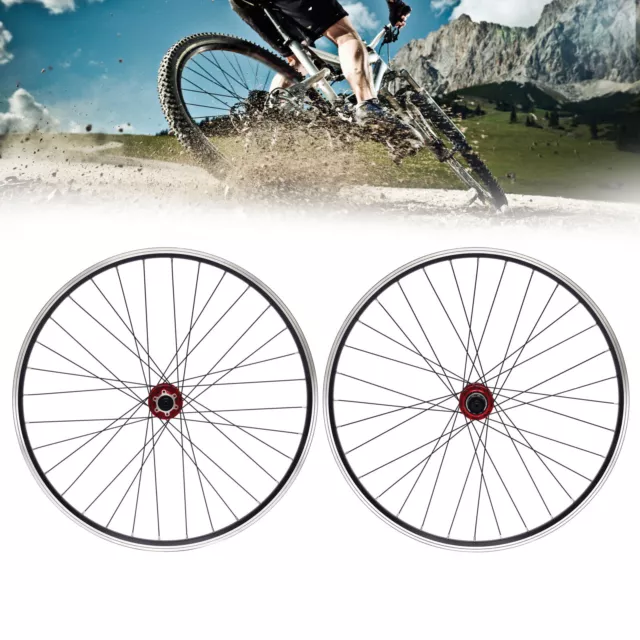 29'' Alum Rim Disc Brake MTB Wheel Mountain Bike Wheelset Kit Front + Rear