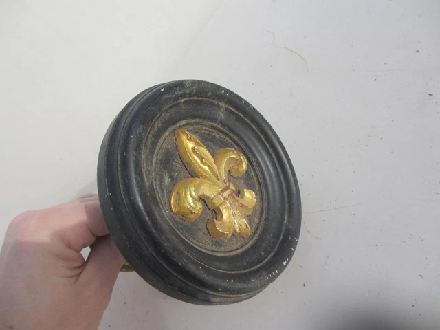 Vintage Brass & Resin Hook Hanger Old French Gilt Fleur Tie Back -£20each