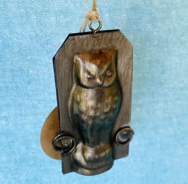 Ragon House Vintage Primitive Style Reproduction Owl Chocolate Mold Ornament