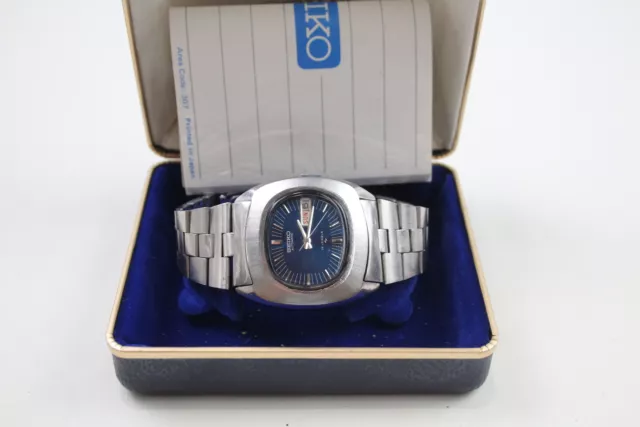 Mens Seiko 1970s Blue Dial 7006-5000 WRISTWATCH Automatic Working