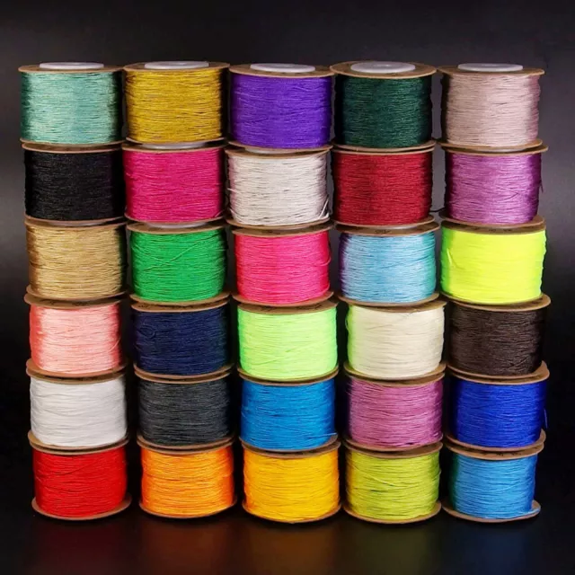 Braid Knotting nylon Cord Thread Rope Roll Beading Jewelry Design Making