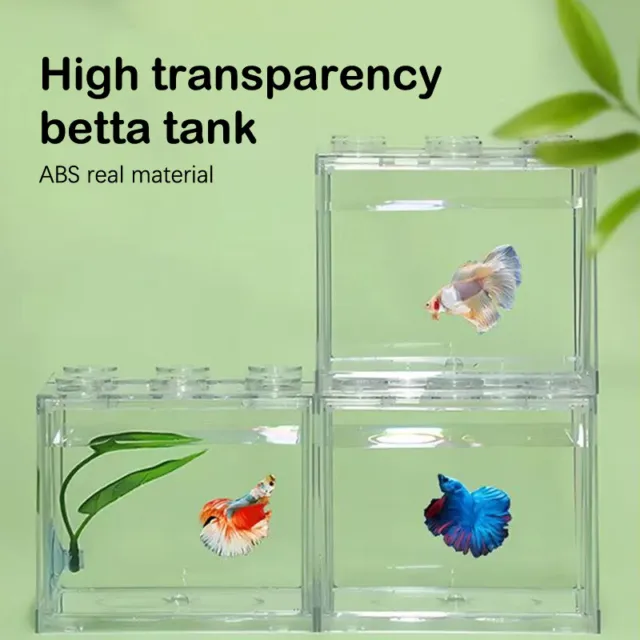 Mini Aquarium Fish Tank Pet Box Stackable Aquarium Cylinder For Home Decorati Pe
