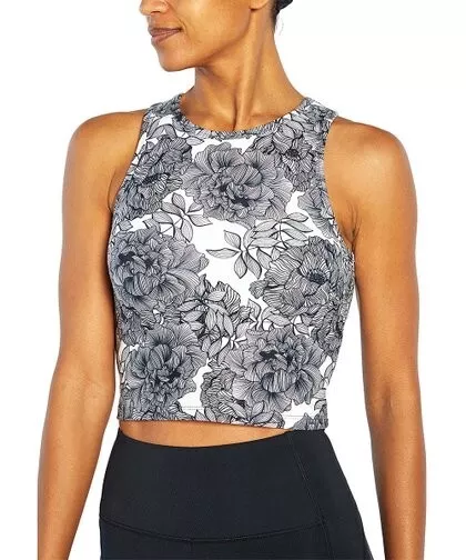 NWT! - Balance Collection | White Contour Floral Mia Crop Tank Size Large