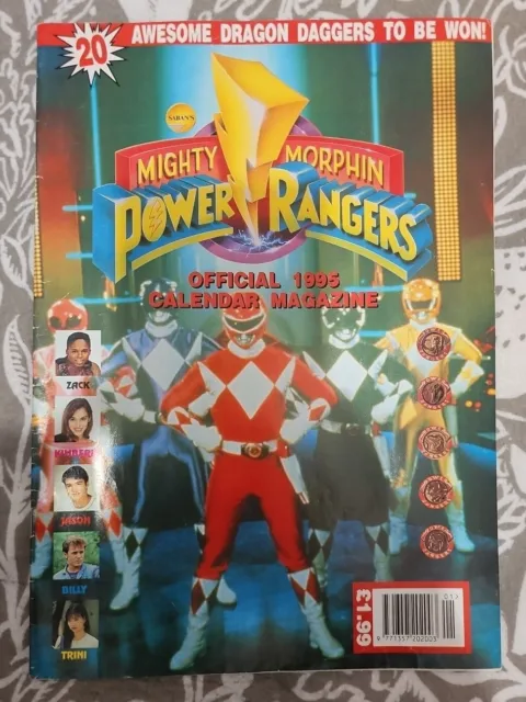 Mighty Morphin Power Rangers Calendar Magazine 1995 Rare
