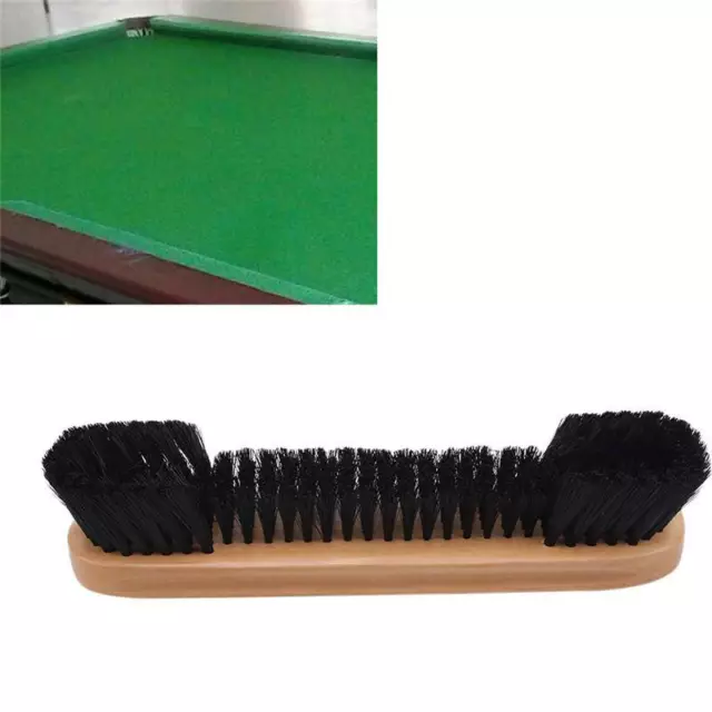 Timber Wooden Handle Pool Snooker Billiard Table Felt Cloth Brush Y2