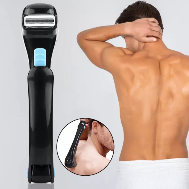 Men Back Hair Razor with Long Handle Cordless Body Shaver Household Removal Tool 2