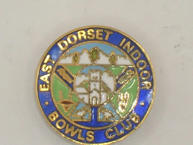 East Dorset Indoor Bowls Bowling Club Enamel Badge