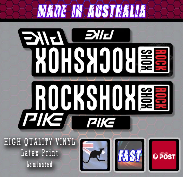 Stickers Fourche RockShox Pike SID Yari Lyrik Boxxer 2018 - Autocollants Rouge/Argenté Troy Lee Designs