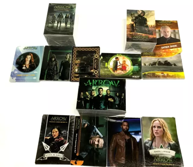 Cryptozoic Dc Arrow Season 2 To Season 4 Trading Card 3 Base Set + 10 Chase Sets