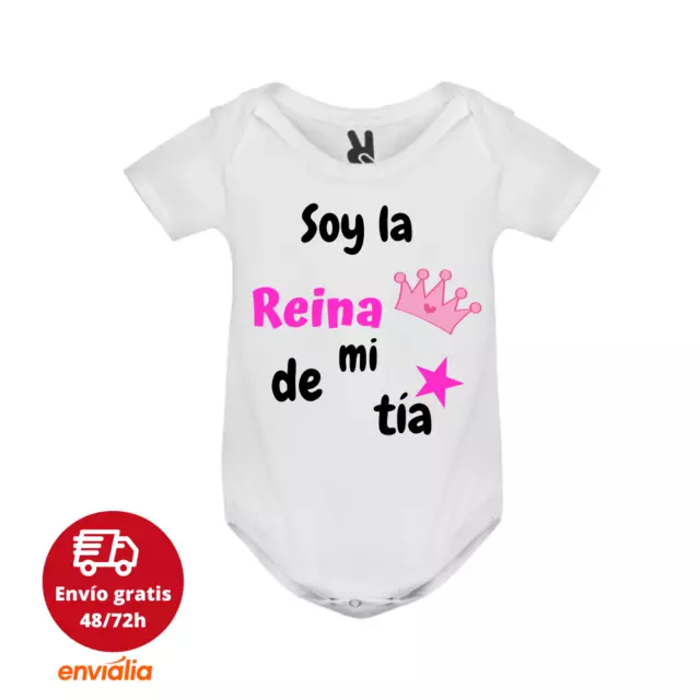 Body para bebé personalizado  Soy la reina de mi tia