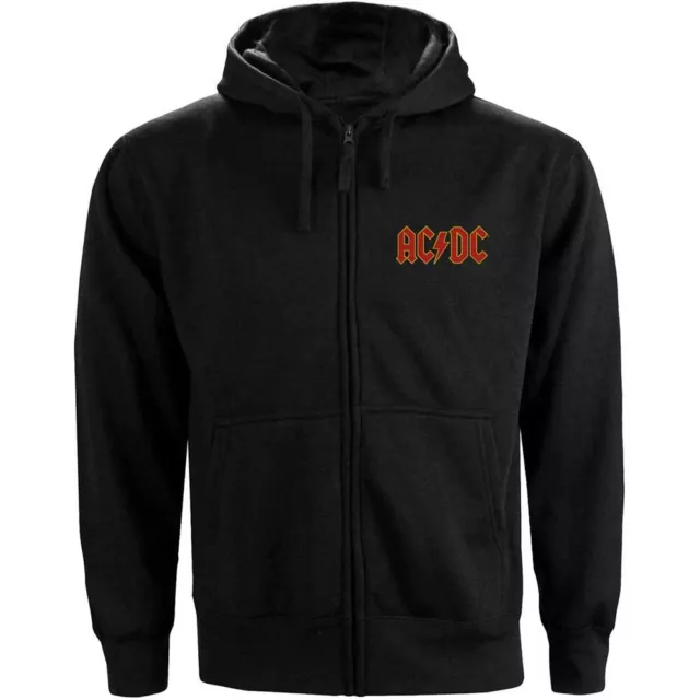 AC/DC Zip-Hoodie Schwarz Unisex Logo