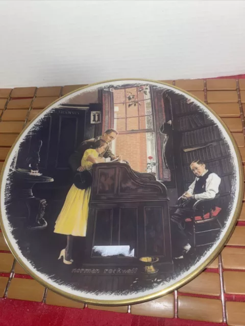 1976 Norman Rockwell "The Marriage License" Gorham Collector Plate