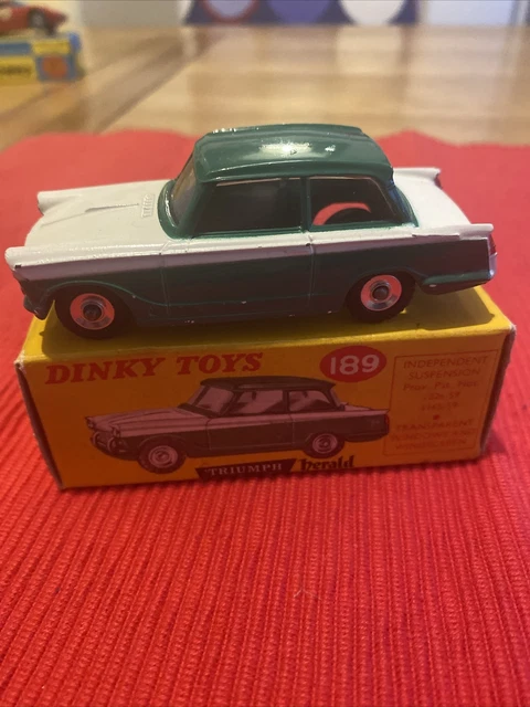 No 189 Triumph Herald Saloon Bleu/ Blanc Dinky Toys Voiture