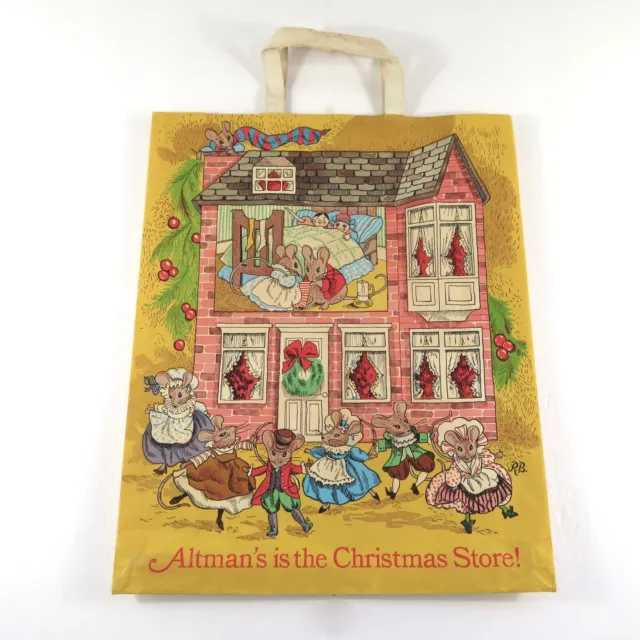 Vintage B. Altman Shopping Bag Beatrix Potter 1972 Christmas