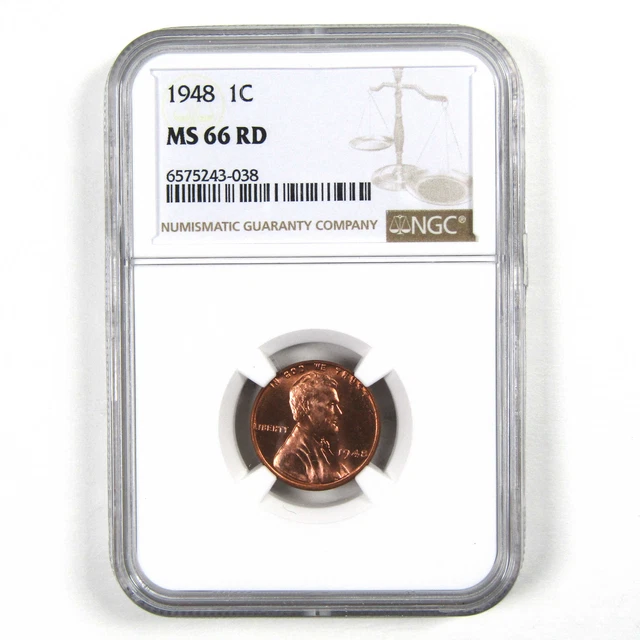 1948 Lincoln Wheat Cent MS 66 RD NGC Penny 1c Uncirculated SKU:I3627
