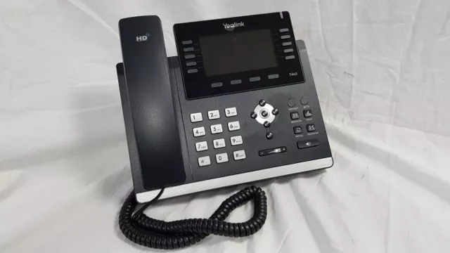 Yealink SIP-T46S VoIP POE Desktop Telephone with Handset, Stand Ultra Elegant Gi