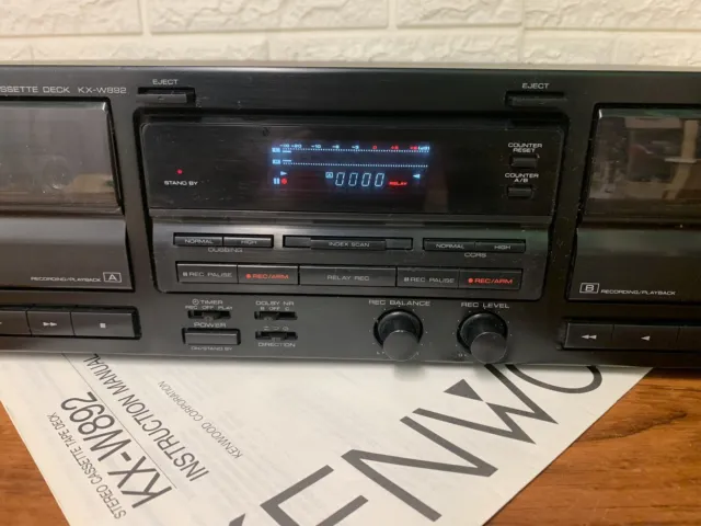 Kenwood KX-W892 Deck cassette CCRS autoreverse (cambiare cinghie)+manuale
