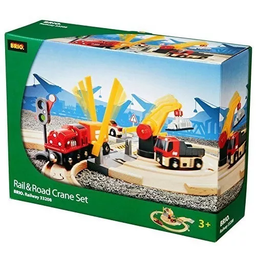 BRIO World 33208 Rail & Road Crane Set - BNIB