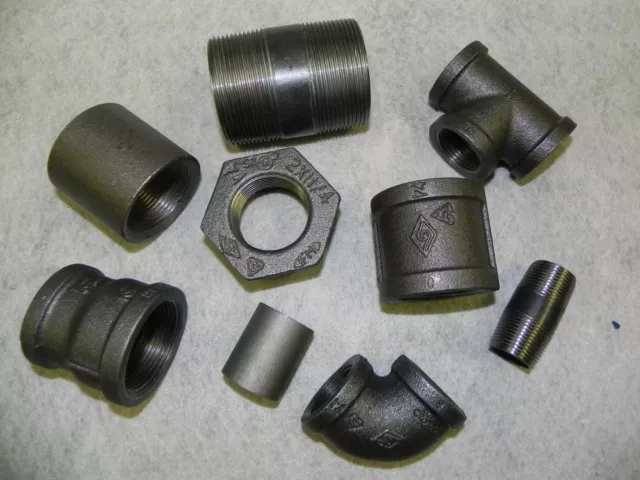 Black Malleable Iron Reducing Pipe Fittings Bsp 1/8" - 4"  Biggest Range On Ebay