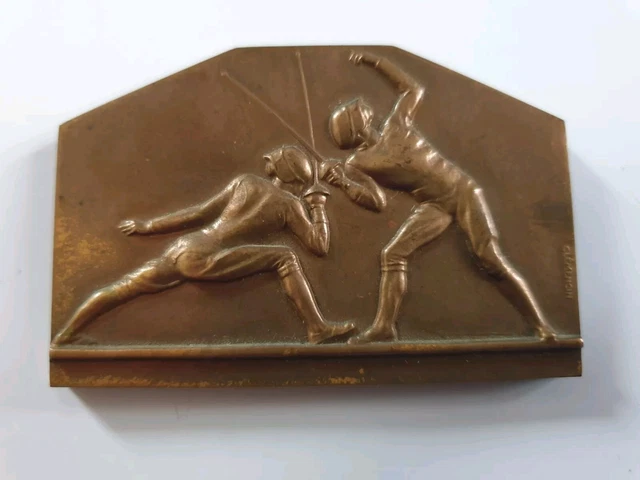 Médaille D'escrime Originale – Challenge Ambidextre Épée – Paris 1910 – Froment Meurice