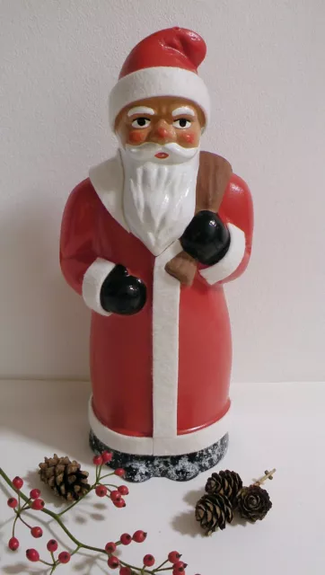 DDR Weihnachtsmann Nikolaus Candy Container Kunststoff Plaste Ostalgie Vintage