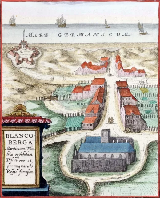 Reproduction plan ancien de Blankenberg (Blankenberge) 1649